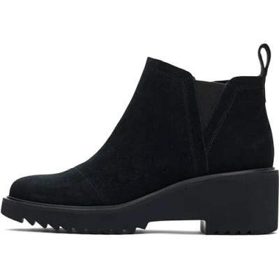 Image de TOMS Femme Maude Bottine, Daim Noir, 38.5 EU