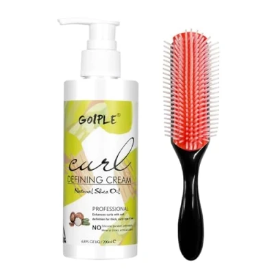 Image de Crème Cheveux Bouclés, Bobines, Vagues, Huile De Karité Naturelle Épaisse Produit Boucle Pour Hydrater, Réparer, Styling Curl Cream Sans Sulfate Et Parabène 11,2 Oz