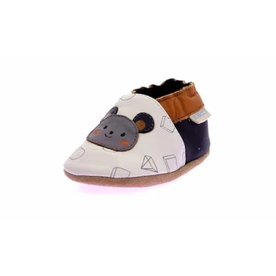 Image de Robeez Geometric Style Chaussons pour bébé enfants, Taille: 27, Blanc Chaussures