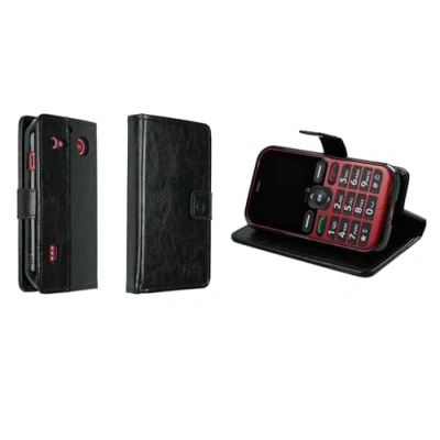 Image de caseroxx Étui de protection à rabat compatible avec Doro Leva L10 / L11 Noir