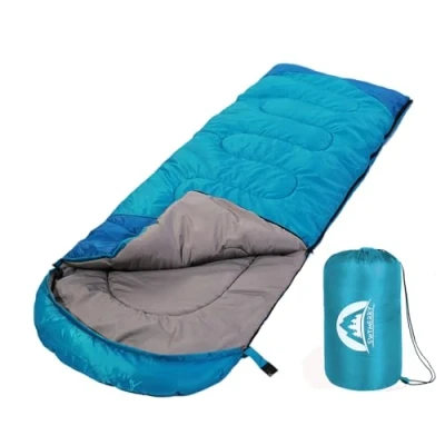 Image de SWTMERRY Sac de Couchage 4 Saisons (été, Printemps, Automne, Hiver) Temps Chaud et Froid léger imperméable, Utilisation intérieure extérieure pour Les Enfants Adultes randonnée Camping