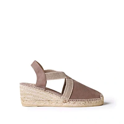 Image de Espadrille Femme en Daim Tona Taupe, 38 EU