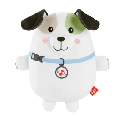 Image de Fisher Price Veilleuse Musicale Mon Chiot Dodo en Peluche avec Vibrations Et Bouton Volume, 4 Modes De Lecture, Jusqu&#039;À 10 MN Musique, 3 Piles AA Incluses, Jouet Bébé, HTJ68