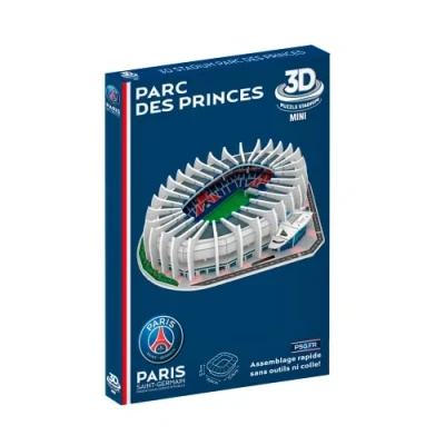 Image de Megableu Mini Puzzle Stade Parc des Princes 3D Equipe de Football du Paris Saint Germain 52 Pièces A Monter Seul, en Famille ou Entre Amis Partir 7 Ans, 678136, Multicolore