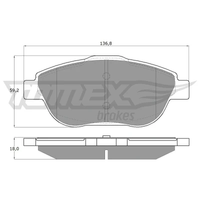 Image de TOMEX brakes TX 16 25 Jeu de plaquettes frein Essieu avant CITROËN: C3 II, DS3 3 portes, Picasso, PEUGEOT: 2008 Break, 208 II 3/5 portes