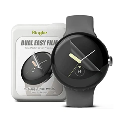 Image de Ringke Protecteur d&#039;écran Compatible avec Google Pixel Watch 2/1 41mm [Dual Easy Film] [3 Pack] Application Facile Attachement sans Échec Fonction de Dépoussiérage Résistant aux Rayures