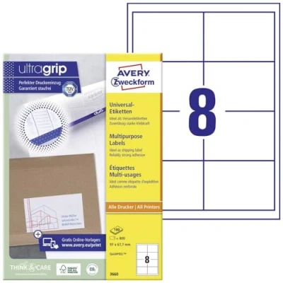 Image de AVERY/Zweckform étiquettes, 97 x 67,7 mm, bord