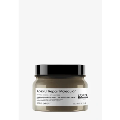 Image de L’Oréal Professionnel, Masque Concentré Réparateur, Tous types de Cheveux Abîmés, Démêle, Renforce &amp; Apporte Douceur et Souplesse, Formule Brevetée, Absolut Repair Molecular, 150ml