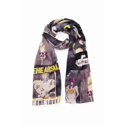 Image de Desigual ARTY Rectangular Écharpe, Femme, Taille: One Size, Black