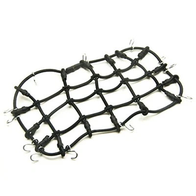Image de 1/10 Echelle Voiture élastique Porte Bagages Net Filet avec Crochet pour Crawler TRX 4 D90 SCX10 Wtairh RC (Noir)