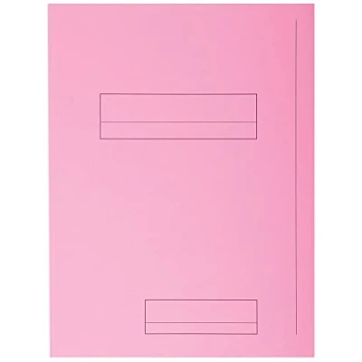 Image de Exacompta Réf. 339003E Paquet de 50 chemises rigides avec 1 rabat SUPER 210 g/m² couleurs pastel certifiées PEFC™ dimensions 24 x 32 cm pour documents format A4 couleur rose