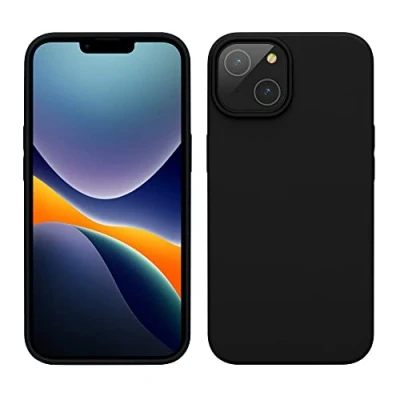 Image de kwmobile Housse Compatible avec Apple iPhone 14 Coque de téléphone Fine Finition Douce Noir