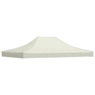 Image de vidaXL Toit de Tente Réception Toile Chapiteau Remplacement Escamotable Pavillon Jardin 4x3 m Crème 270 g/m²