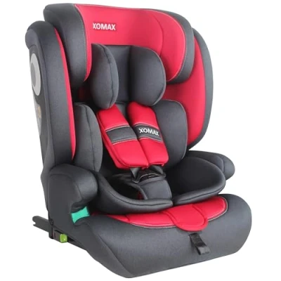 Image de XOMAX LM238 Siège enfant avec ISOFIX, évolutif, de 9 à 36 kg, 15 mois 12 ans, groupe 1/2/3, harnais 5 points et 3 points, housse amovible lavable, ECE R129, anthracite