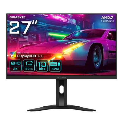 Image de Gigabyte M27QA 27 Moniteur de Jeu QHD 2560 x 1440 (QHD), 180Hz, 1ms, 350 CD/m², FreeSync Premium, HDR prêt, HDMI 2.1, DisplayPort 1.4
