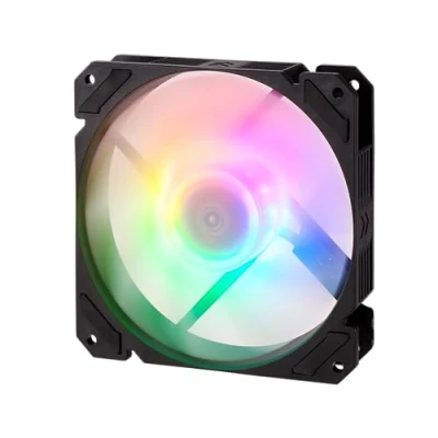 Image de Gelid Solutions ZODIAC FN 01 Ventilateur RVBA à double anneau 12 LED, commandes RVB adressables, moteur silencieux, circulation d&#039;air optimisée connexion en série (120 mm, noir)