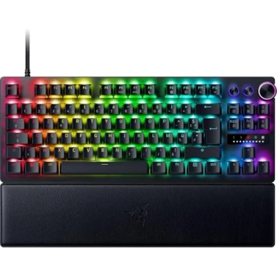 Image de Razer Huntsman V3 Pro TKL (Switches Analog) Clavier Gamer Tenkeyless Snap Tap &amp; Déclenchement Rapide Optiques Analogiques réglables de 0,1 à 4,0mm) AZERTY Noir