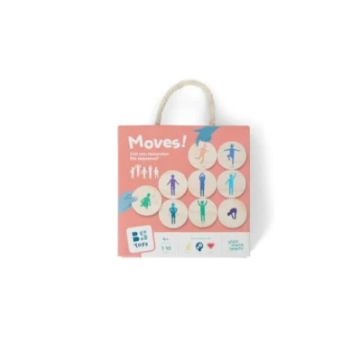 Image de BS Toys Moves Palets En Bois Avec Mouvements De Coordination Entraînement Cérébral Pour Enfants À Partir 4 Ans 18 Différents Les Anniversaires D&#039;Enfants