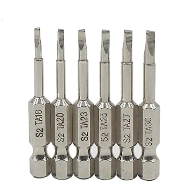 Image de Uacen Lot de 6 embouts tournevis triangulaires magnétiques, en acier S2 1/4&quot; foret triangulaire hexagonal, longueur 50 mm