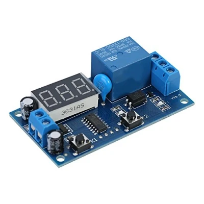 Image de DC12V Module de Relais Commutateur du Temps Compte à Rebours avec Affichage LED numérique Déclenchement Règlable Cycle Infini