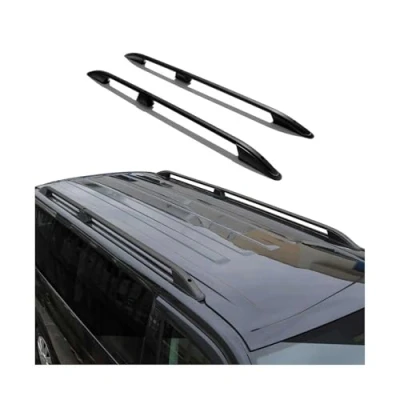 Image de Barres de Toit longitudinales Compatible avec VW Caddy 2010 2015 Aluminium Noir