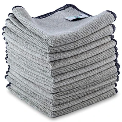 Image de ELEXACLEAN Lingettes Microfibre Universelles (Lot de 12, 30x30 cm, Multicolore) pour Voiture, Salle Bain et Cuisine Nettoyage Entretien Auto, Fenêtre, Meubles, Plus