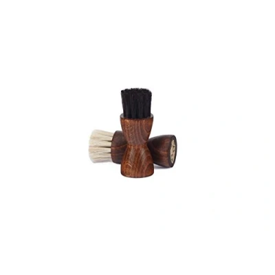 Image de Langer &amp; Messmer kit de 2 brosses à lustrer brosse blaireau palot le soin idéal pour vos chaussures (noir noir)