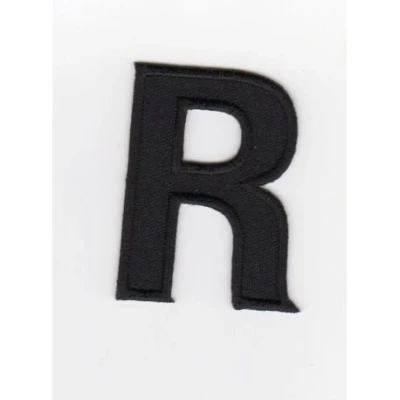 Image de Mc Ecusson thermocollant Alphabet Lettre R Coloris Noir