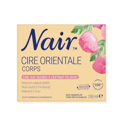 Image de NAIR cire orientale, chaude aux sucres Formule 100% origine naturelle pot 250ml Peau douce et hydratée