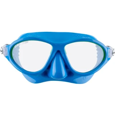 Image de Cressi Moon Kid Masque de Plongee Mixte Enfant, Azure/Lime, Uni