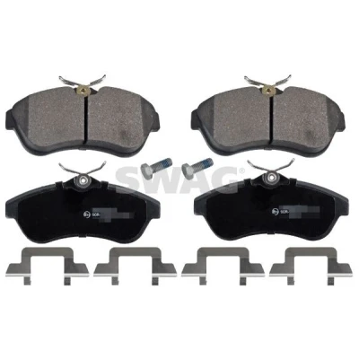 Image de SWAG 64 91 6591 Jeu de plaquettes frein Essieu avant contact signal d&#039;usure exclu avec monture CITROËN: C3 II, I 3/5 portes, C2 portes