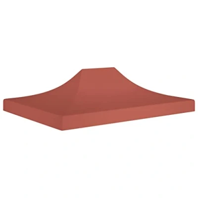 Image de vidaXL Toit de Tente Réception Toile Chapiteau Remplacement Escamotable Pavillon Jardin 4x3 m Terre Cuite 270 g/m²