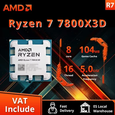 Image de AMD Ryzen 7 7800X3D processeur 4,2 GHz 96 Mo L3 Neuf