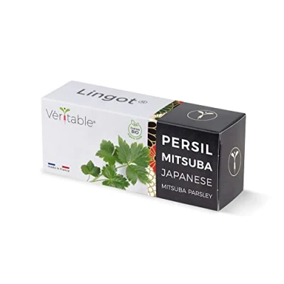 Image de Lingot® Persil Japonais Mitsuba BIO Compatible Potager d&#039;Intérieur Véritable® et Exky® Recharge prête à l&#039;emploi Substrat avec Graines Intégrées…