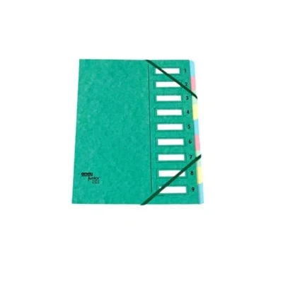 Image de EMEY Trieur Numerique 9 Compartiments Avec Elastique Vert