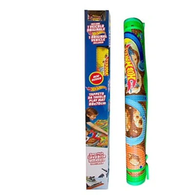 Image de ODS 42022 Hot Wheels Tapis de Table avec Surface Lavable, 1 Voiture Incluse, 42022, Large