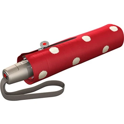Image de Knirps Parapluie de poche en fibre T2 duomatic avec ouverture et fermeture automatique Type à pois, rouge, 95 cm,