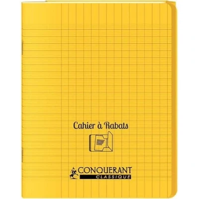 Image de Cahier à rabats 17x22 96 pages Séyès Polypro jaune
