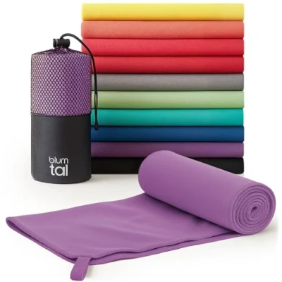 Image de Blumtal Serviette Microfibre 140x70 cm Doux Sport Musculation en à séchage Rapide de Salle Violet