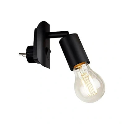 Image de BRILONER Lampe prise 9,5 cm max 25 W Noir