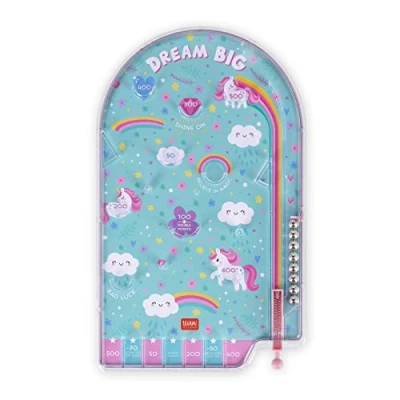 Image de Legami Mini Flipper, Jeu Portable, 17,7 x 29 cm, Thème Unicorn, PBG0003