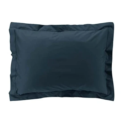 Image de douceur d&#039;intérieur, Taie d&#039;Oreiller (50 x 70 cm) Percaline Bleu Nuit, Percale de Coton