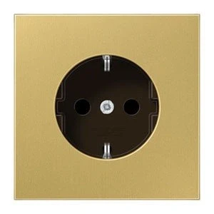 Image de Jung ME 1520 KI C Prise Schuko 16 A 250 V avec Protection Contre Les Contacts Série LS Laiton Classique