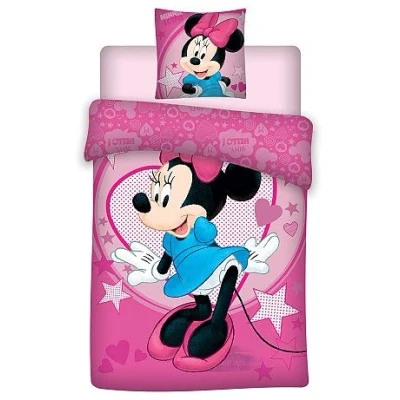 Image de Parure de Lit Housse Couette réversible 140x200 cm + taie 63x63 Microfibre Oeko tex Minnie