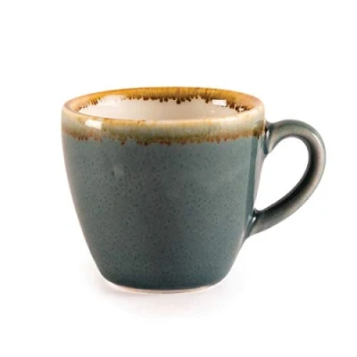 Image de Olympia Tasse à espresso couleur océan Kiln, 85 ml (lot de 6), tasses en grès, Compatible avec les soucoupes : GP239 GP345 GP361 GP477, Peintes la main, passent au micro ondes, GP344