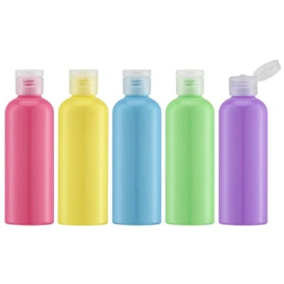 Image de Toureal 100ML Flacon avec Flip Cap Vide (5 Pièces), Rechargeable Bouteille de Voyage pour Cosmétique Entonnoir (Multicolore)