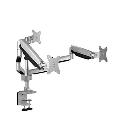 Image de ICY BOX IB MS505 TI Pince pour écran d&#039;ordinateur jusqu&#039;à 32 pouces Charge maximale 21 kg Noir/Argent