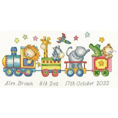 Image de Bothy Threads Kit de broderie au point croix Motif train Choo