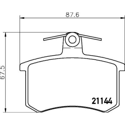 Image de HELLA 8DB 355 017 951 Jeu de plaquettes frein non préparé pour indicateur d&#039;usure avec vis d&#039;étrier AUDI: A4 B5 Avant, Berline
