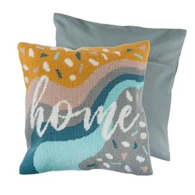 Image de Trimits GCS84 Kit de coussin à demi point avec toile pré imprimée, fil et aiguille 40 x cm
